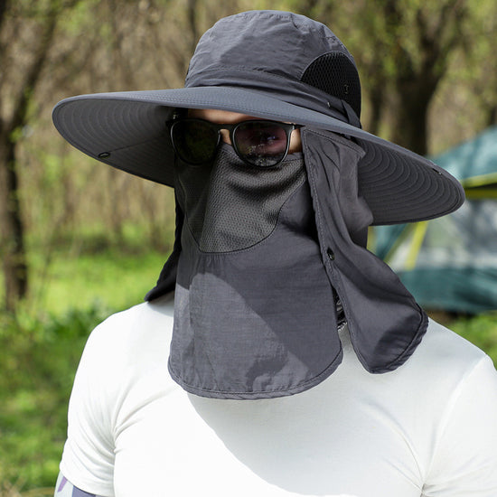 Big Brim Protective Caps Summer Face Cover Sun-proof Mountaineering Bucket Hat