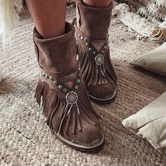 Tassel boots women&