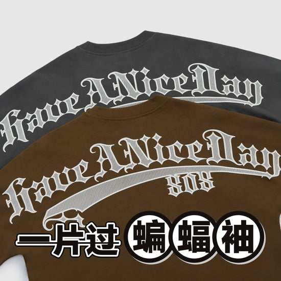 INF men | 265g Gothic imitation embroidery back big letter T-shirt Summer fashion brand short sleeves