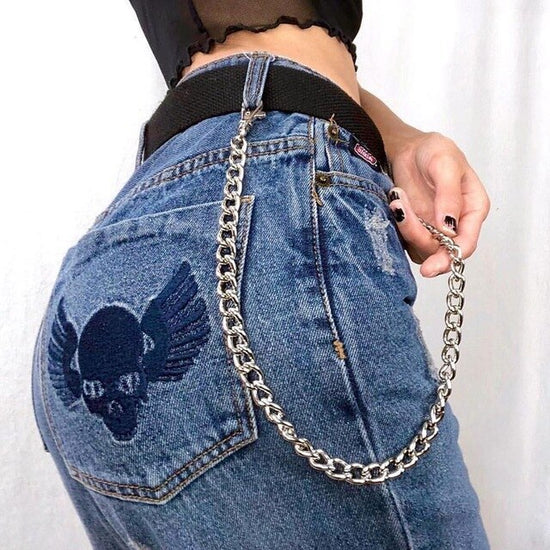 Alloy Punk Hip Hop Round Waist Chain