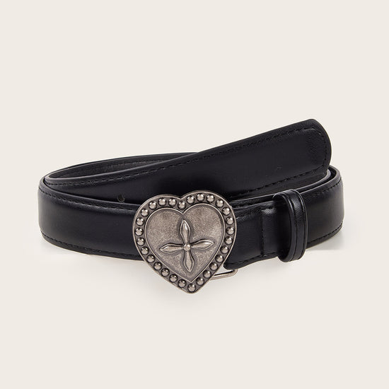 Metal Heart Snap Vintage Women&