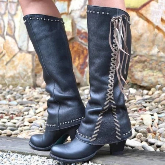Autumn And Winter New Leather Boots Boots Women&