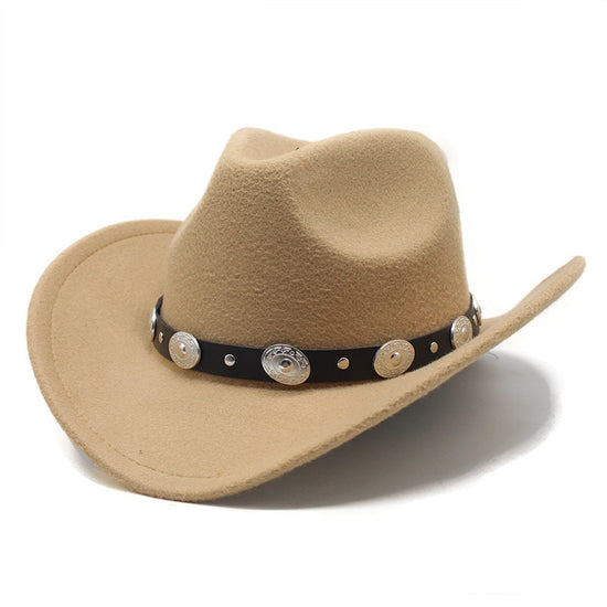 Minority Style Woolen Western Cowboy Hats Men&